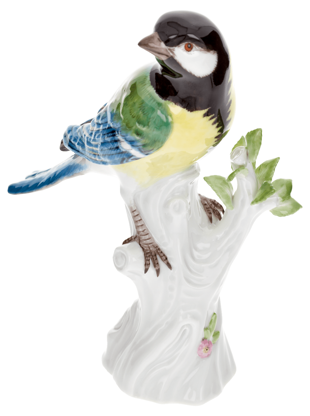 Einzelfigur Vogel Kohlmeise, Bunt staffiert, H 14 cm | Meissen Figuren Individuell 900100 - 77152 - Meissen Weimar