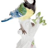 Einzelfigur Vogel Kohlmeise, Bunt staffiert, H 14 cm | Meissen Figuren Individuell
