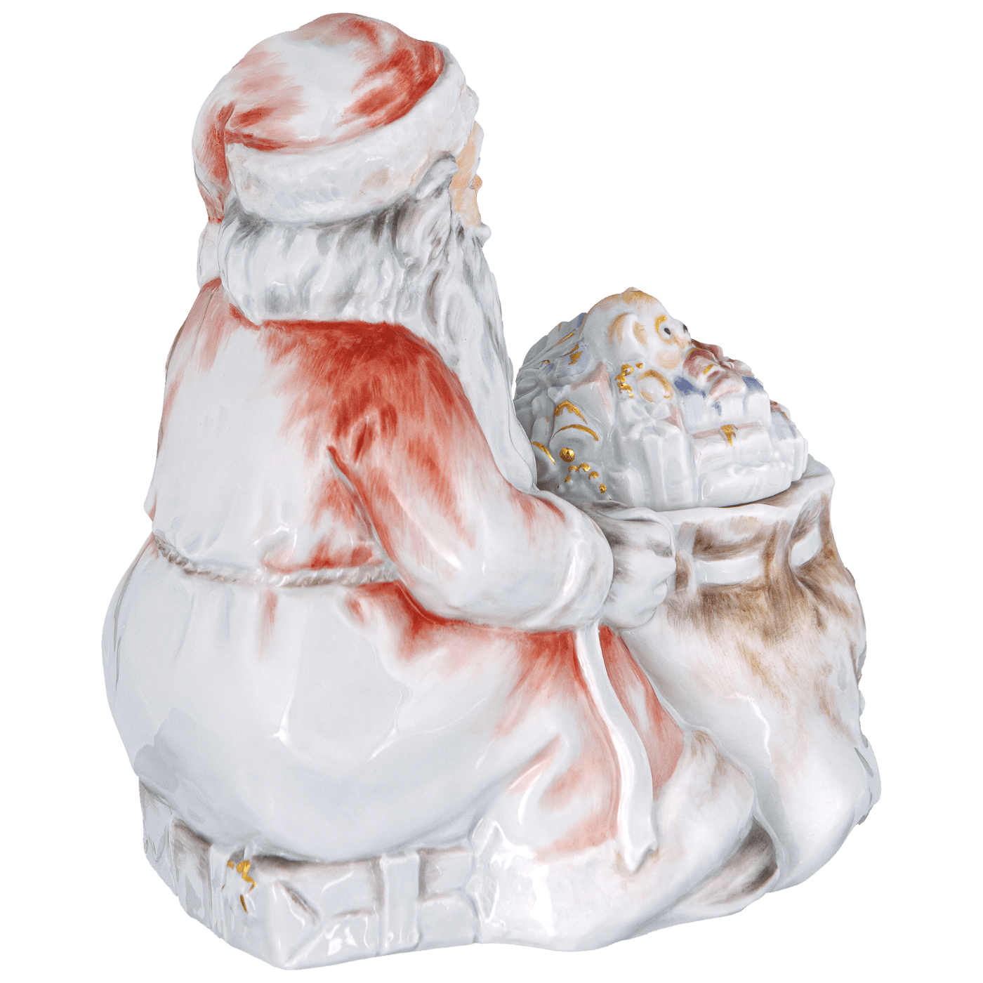 Einzelfigur Weihnachtsmann mit Geschenksack, H 13,5 cm | Meissen Figuren - Edition Weihnachten 900300 - 83678 - Meissen Weimar