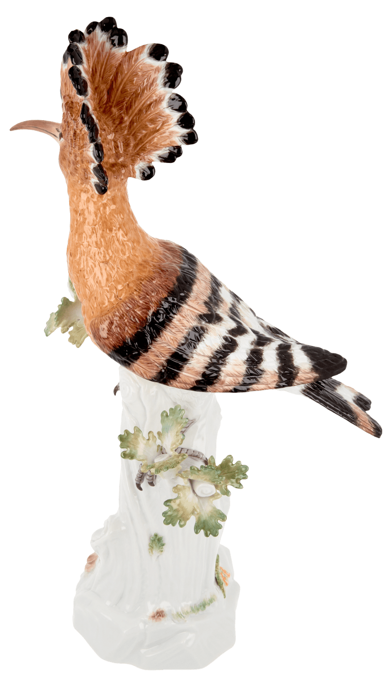 Einzelfigur Wiedehopf, bunt, H 33 cm | Meissen Figuren Individuell 90c100 - 77072 - Meissen Weimar