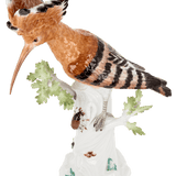 Einzelfigur Wiedehopf mit Maikäfer, Porzellan, H 33 cm | Meissen Figuren Individuell