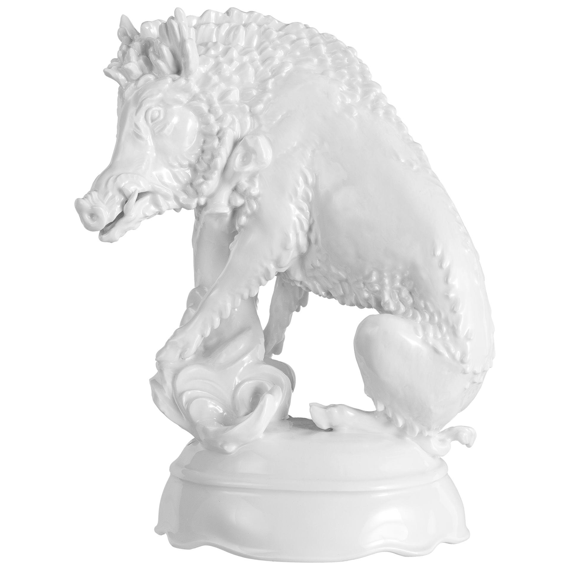 Einzelfigur Wildschwein, Weiß, H 23 cm | Meissen Figuren Individuell 000001 - 78950 - Meissen Weimar