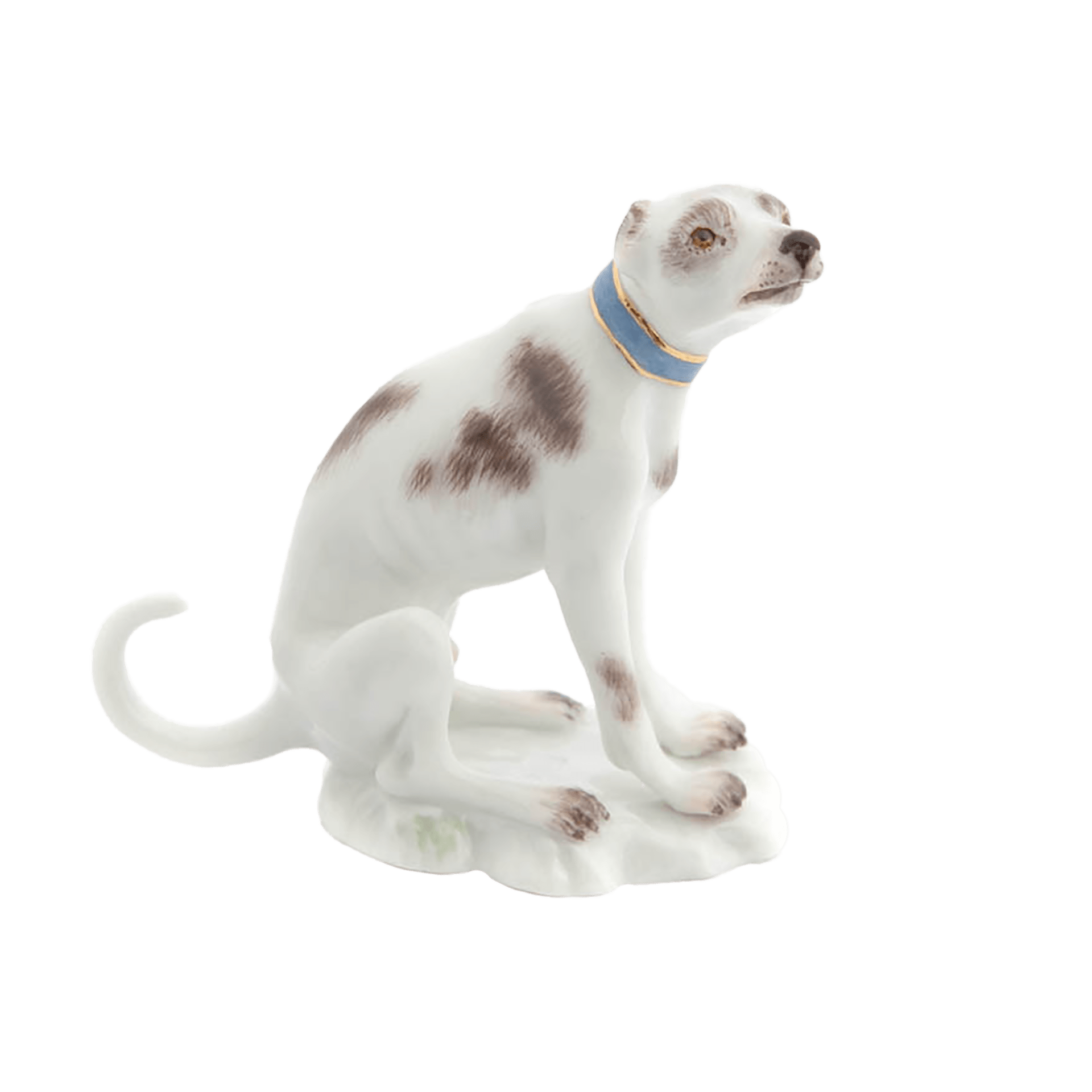 Einzelfigur Windhund, bunt und gold staffiert, H 5 cm | Meissen Figuren Individuell 900300 - 78663 - Meissen Weimar
