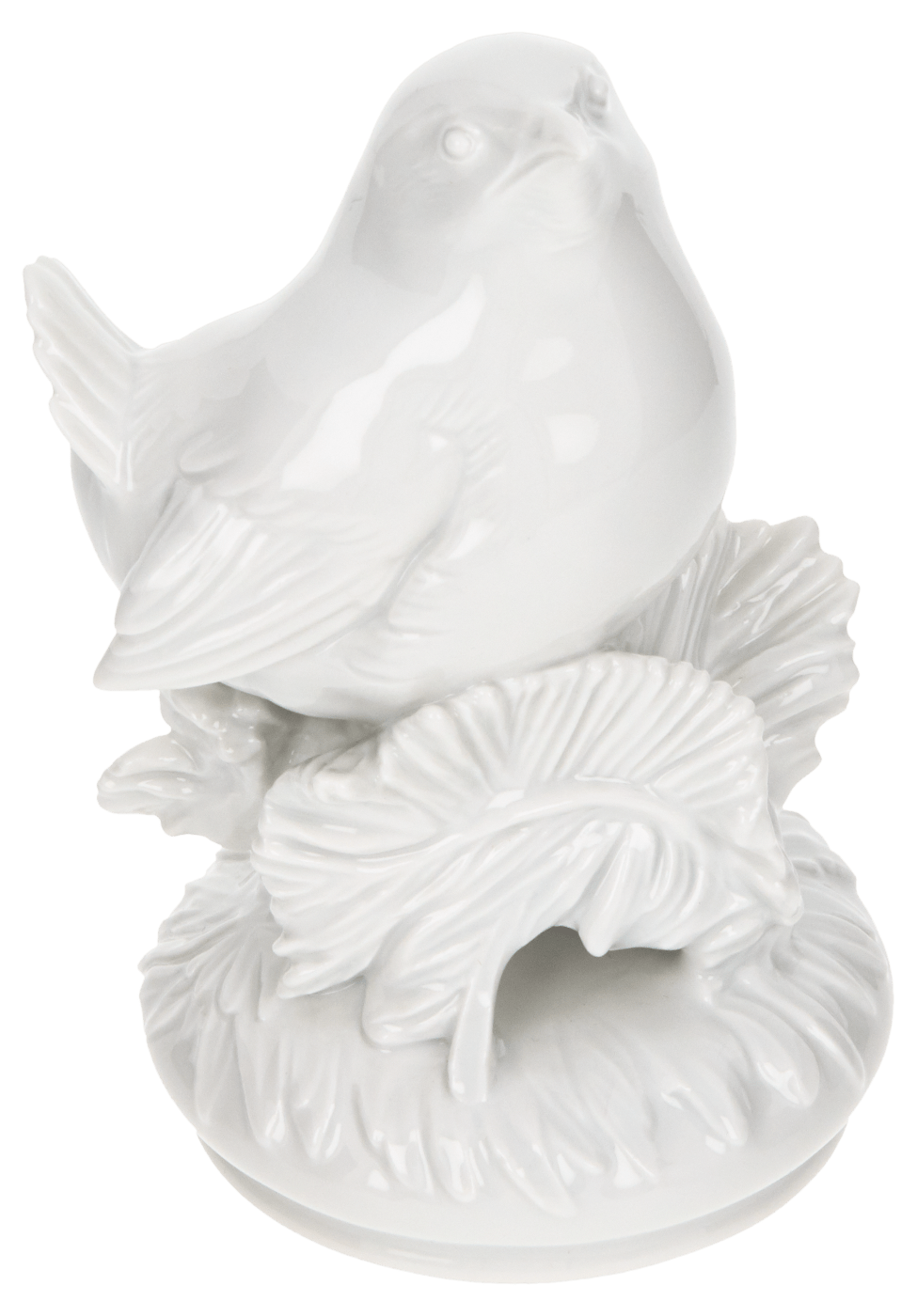 Einzelfigur Zaunkönig, Weiß, H 11 cm | Meissen Figuren - Edition Tierkinder 000001 - 77318 - Meissen Weimar