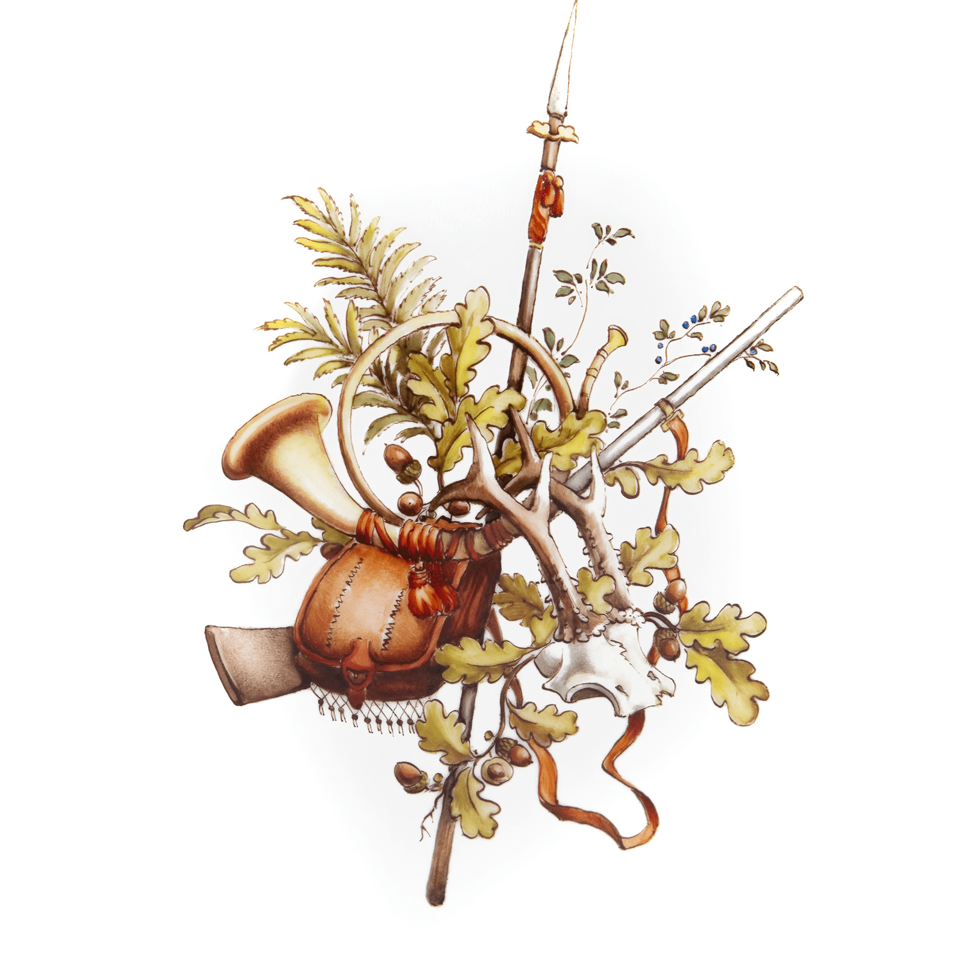 Elementevase Erde und Jagd, H 67 cm | Meissen Exklusiv - Kollektion 90a680 - 81596 - Meissen Weimar