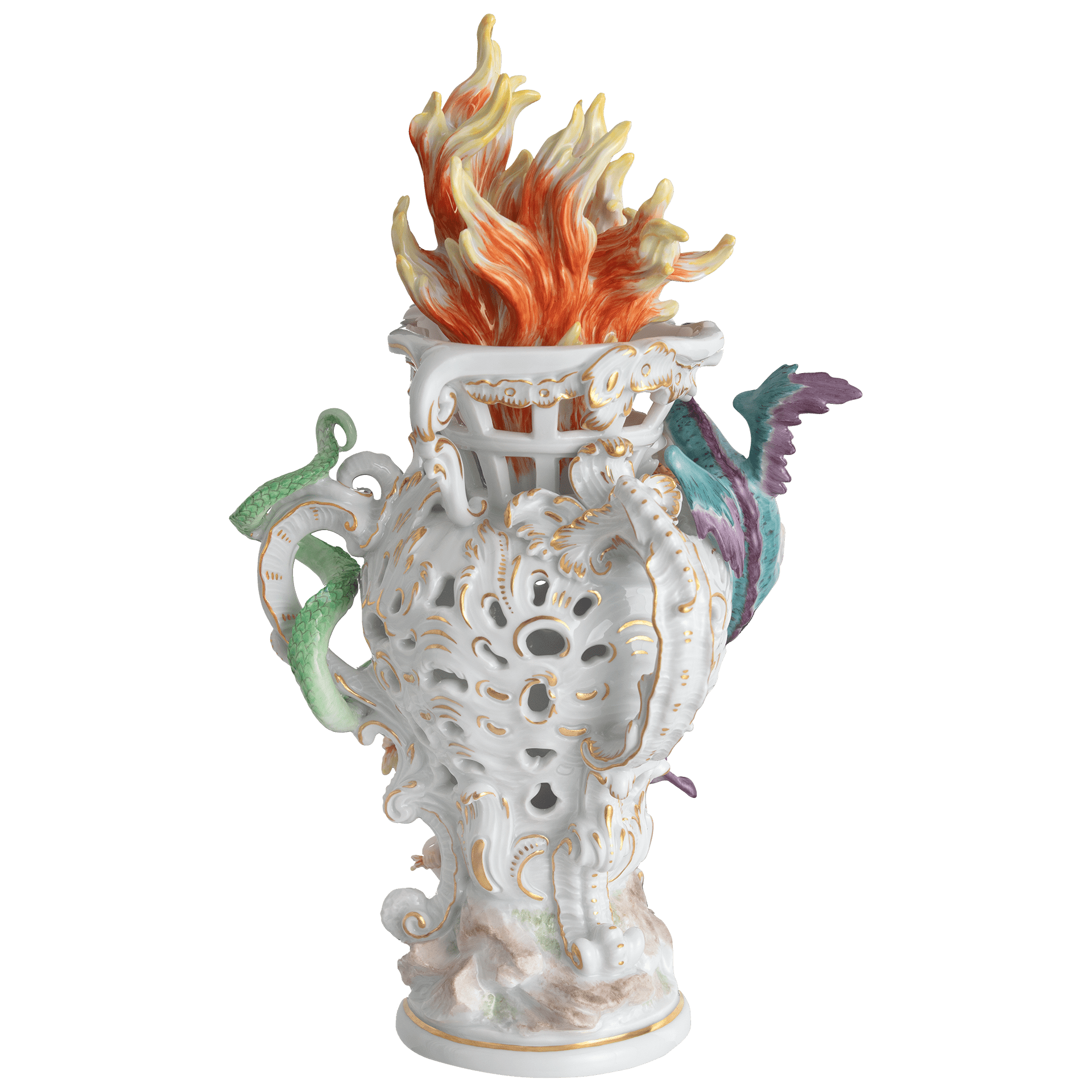 Elementevase Feuer, Porzellan, H 35 cm, Limitierte Auflage | Meissen Limitierte Meisterwerke 900384 - 81696 - Meissen Weimar