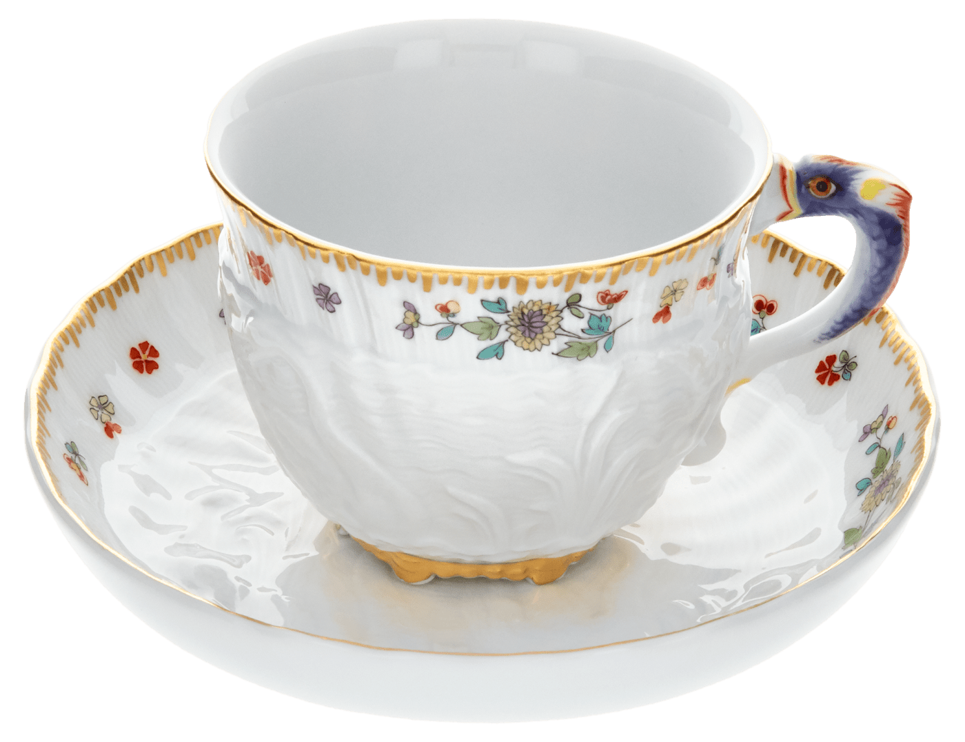 Espressotasse, Indische Blumenzweige, gestreute Blümchen, Goldkante, Goldrand, V 0,1 l | Meissen Schwanendessin 397152 - 05580 - Meissen Weimar