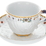 Espressotasse, Indische Blumenzweige, gestreute Blümchen, Goldkante, Goldrand, V 0,1 l | Meissen Schwanendessin