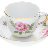 Espressotasse, Rose mitte, bunt, Goldrand, V 0,1 l | Meissen Neuer Ausschnitt