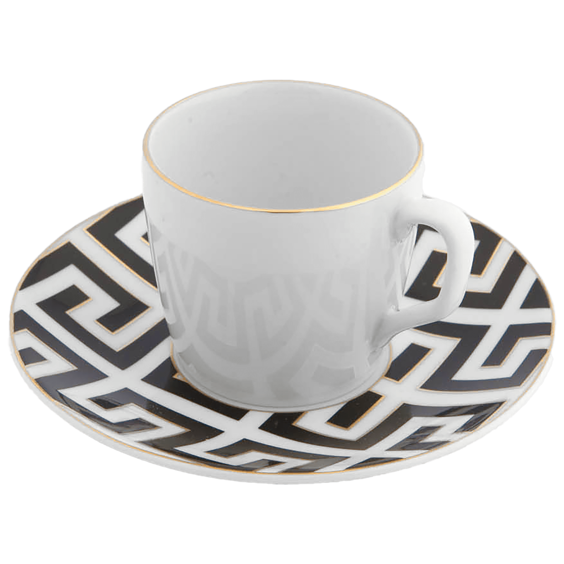 Espressotasse, Royal Palace, schwarz mit goldener Kontur, weißer Rand, V 0,05 l | Meissen Cosmopolitan 79a473 - 37579 - Meissen Weimar