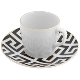 Espressotasse, Royal Palace, schwarz mit goldener Kontur, weißer Rand, V 0,05 l | Meissen Cosmopolitan