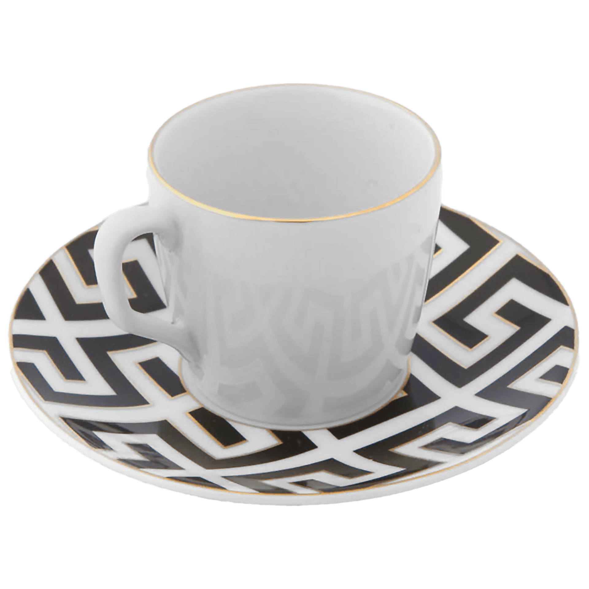 Espressotasse, Royal Palace, schwarz mit goldener Kontur, weißer Rand, V 0,05 l | Meissen Cosmopolitan 79a473 - 37579 - Meissen Weimar