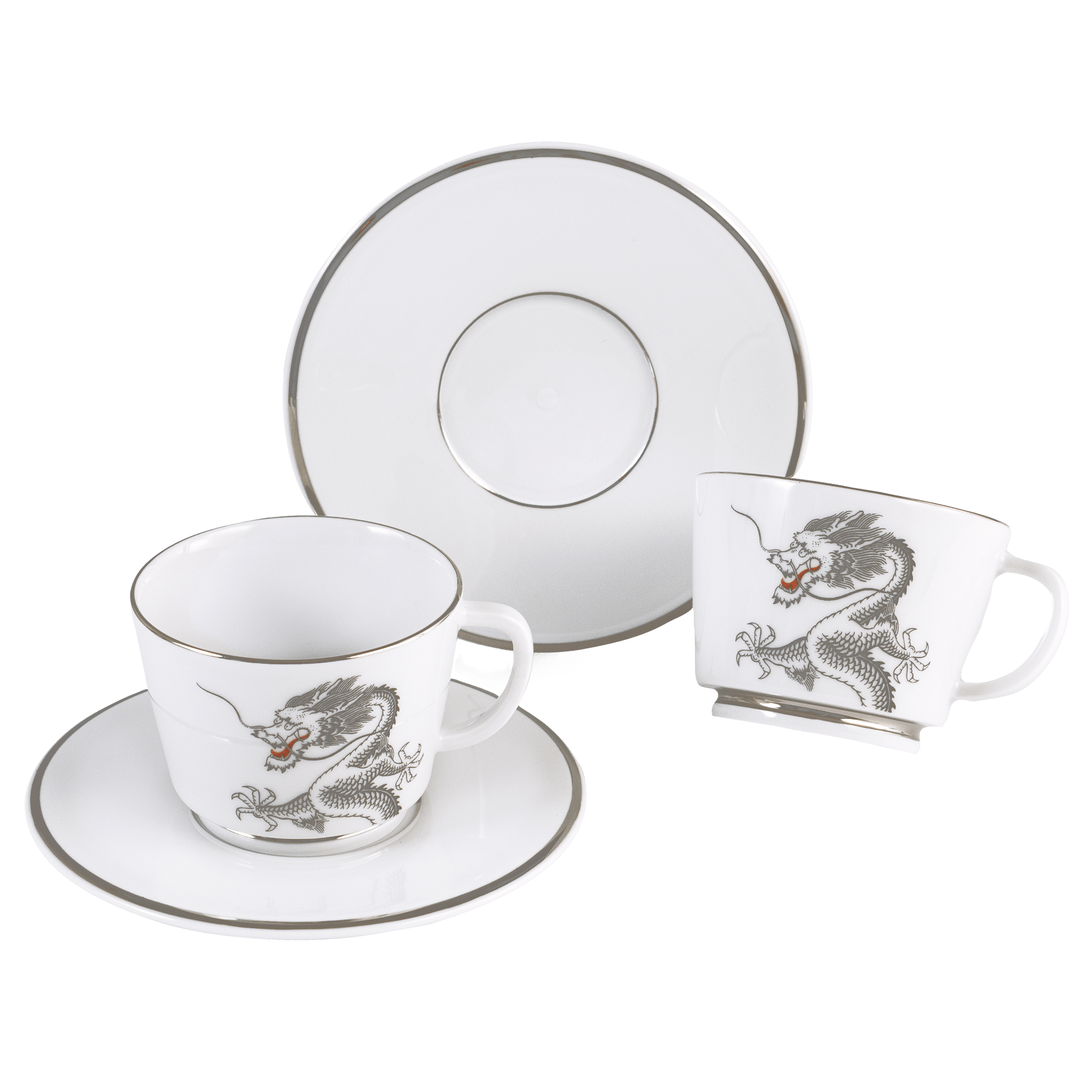 Espressotassen - Set, Glücksdrache, 4 - tlg. | Meissen Vitruv 79a926 - c4308 - Meissen Weimar