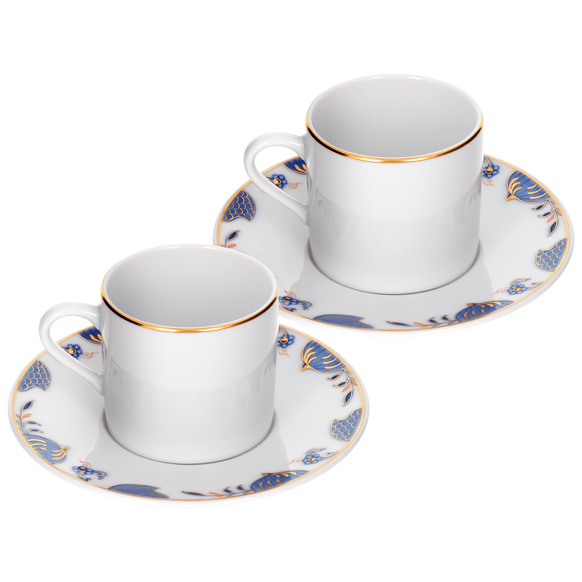 Espressotassen - Set, Noble Blue, 2 - teilig | Meissen No. 41 Noble Blue 98a077 - c3603 - Meissen Weimar