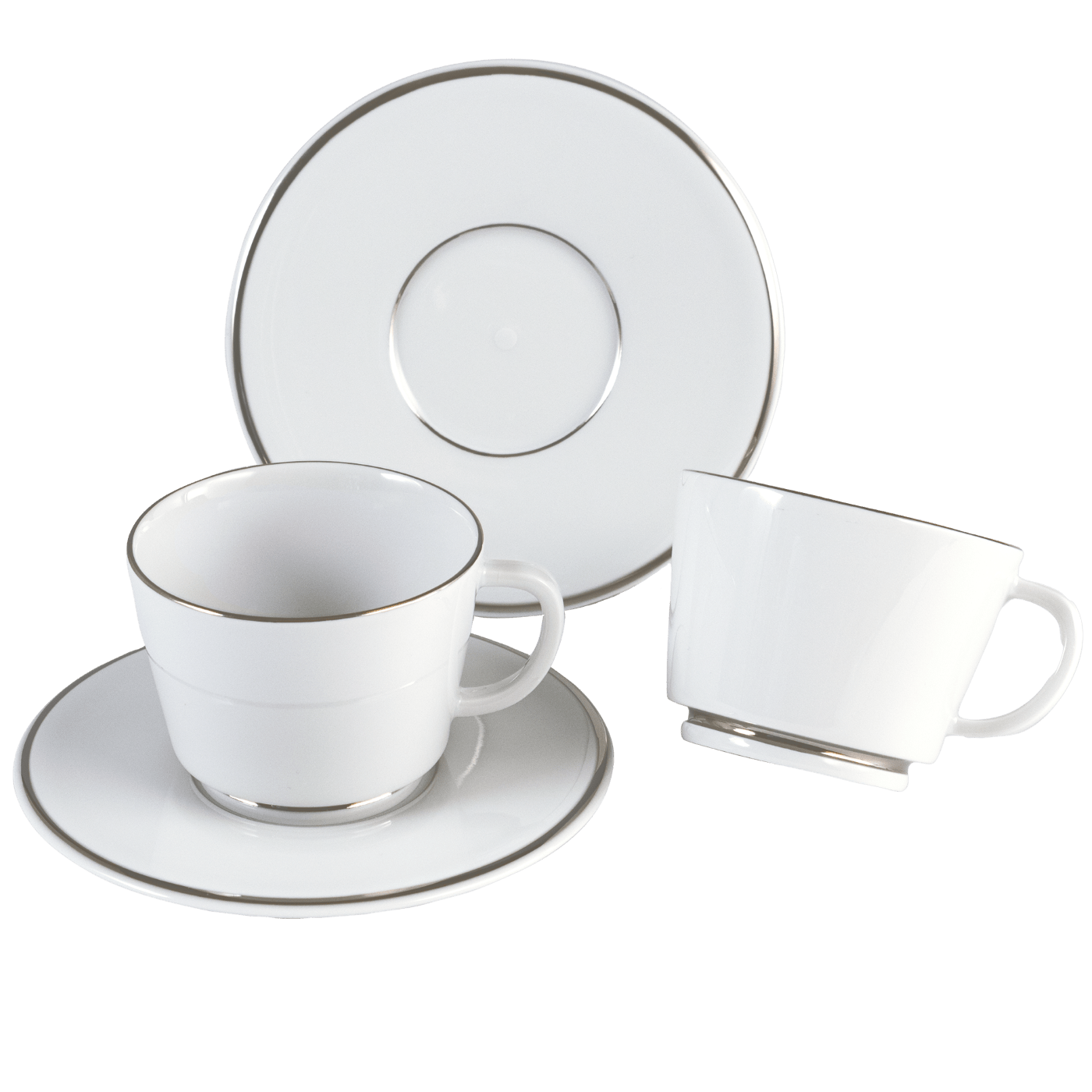 Espressotassen - Set Platinum, 4 - teilig | Meissen Vitruv 99a595 - c4308 - Meissen Weimar