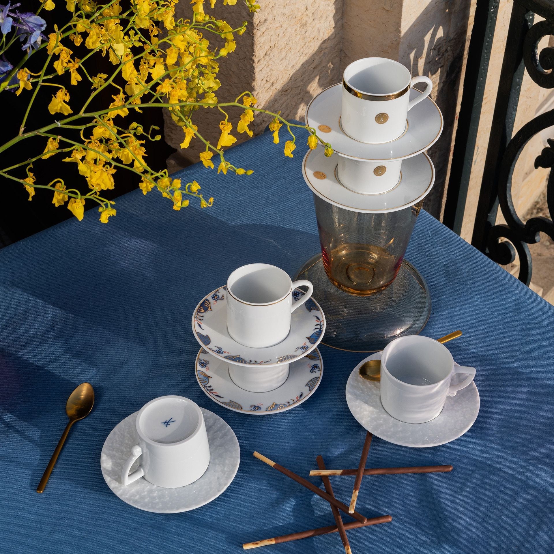 Espressotassen - Set, Swords Luxury Gold, 4 - tlg. | Meissen No.41 Swords Luxury Gold 99a368 - c3603 - Meissen Weimar
