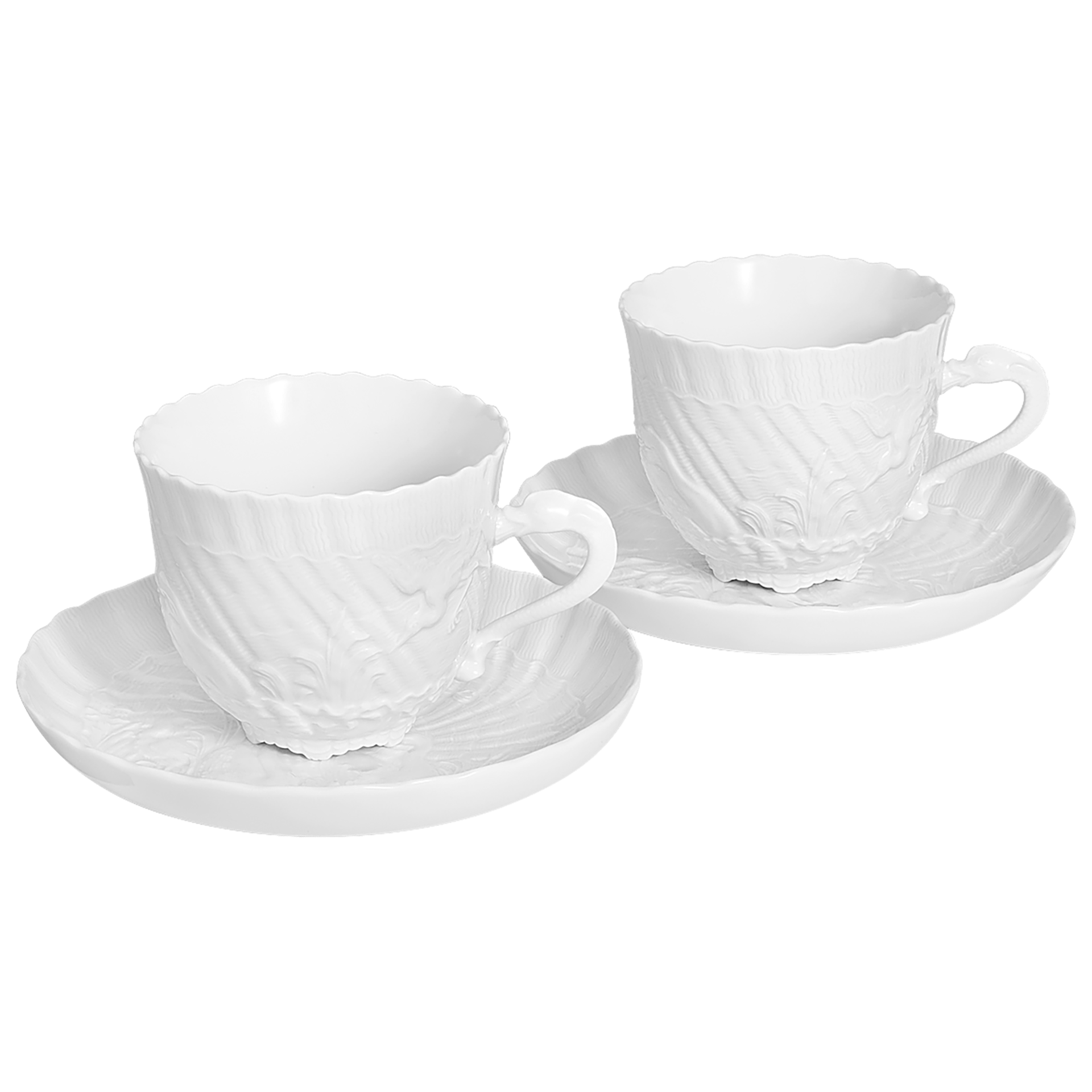 Espressotassen - Set, Weiß, 4 - tlg. | Meissen Schwanendessin 000001 - c0509 - Meissen Weimar
