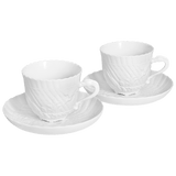 Espressotassen-Set, Weiß, 4-tlg. | Meissen Schwanendessin