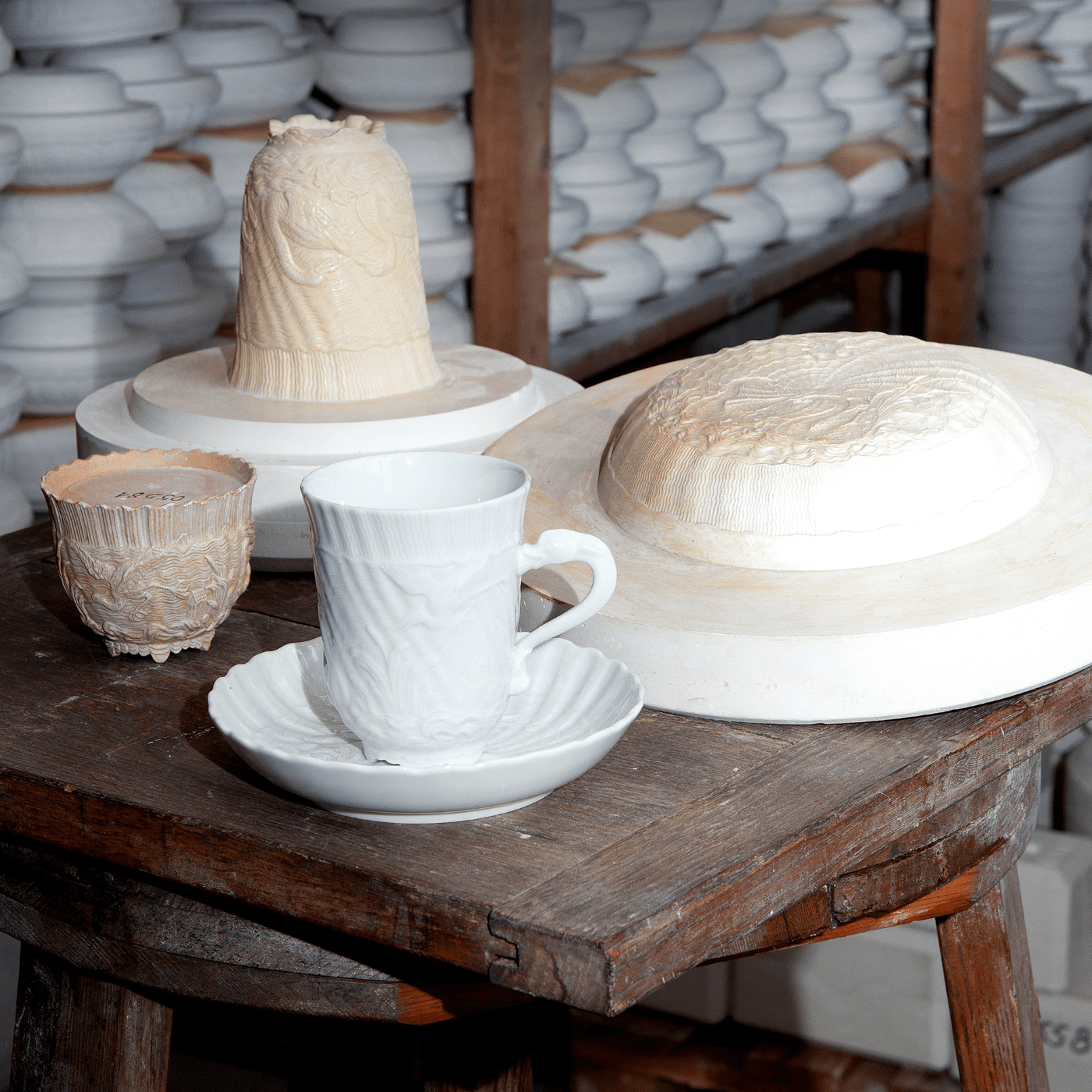 Espressotassen - Set, Weiß, 4 - tlg. | Meissen Schwanendessin 000001 - c0509 - Meissen Weimar