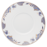 Espressountertasse, Zwiebelkante, kobaltblau, rot und goldschattiert, Ø 12 cm | Meissen No. 41 Noble Blue