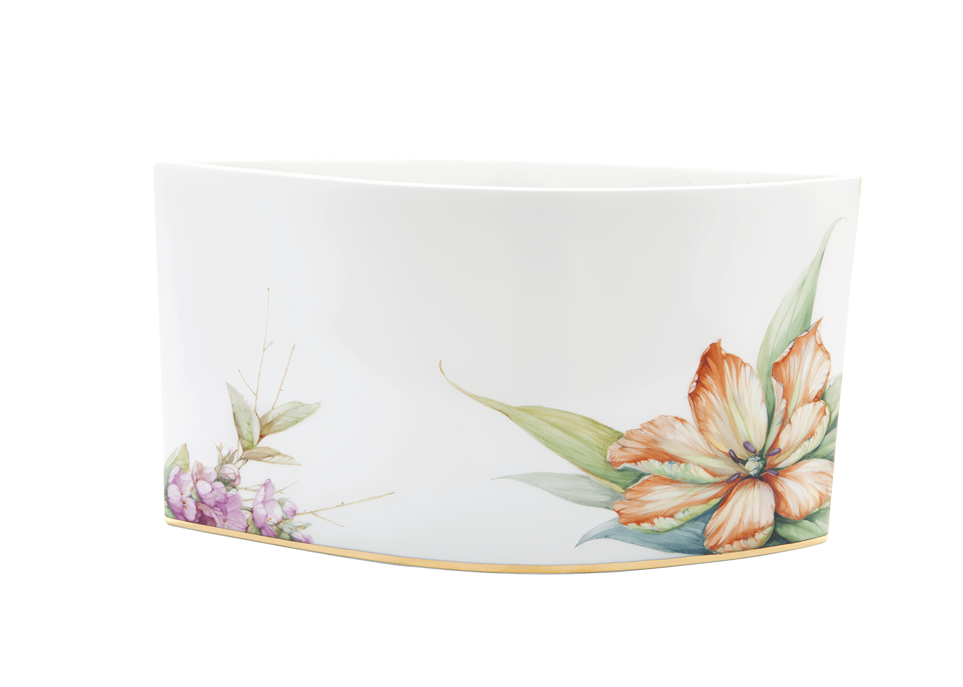 Faltvase, Blumenmalerei nach Monika Zeinar, H 16 cm | Meissen Limitierte Meisterwerke 207884 - 54959 - Meissen Weimar