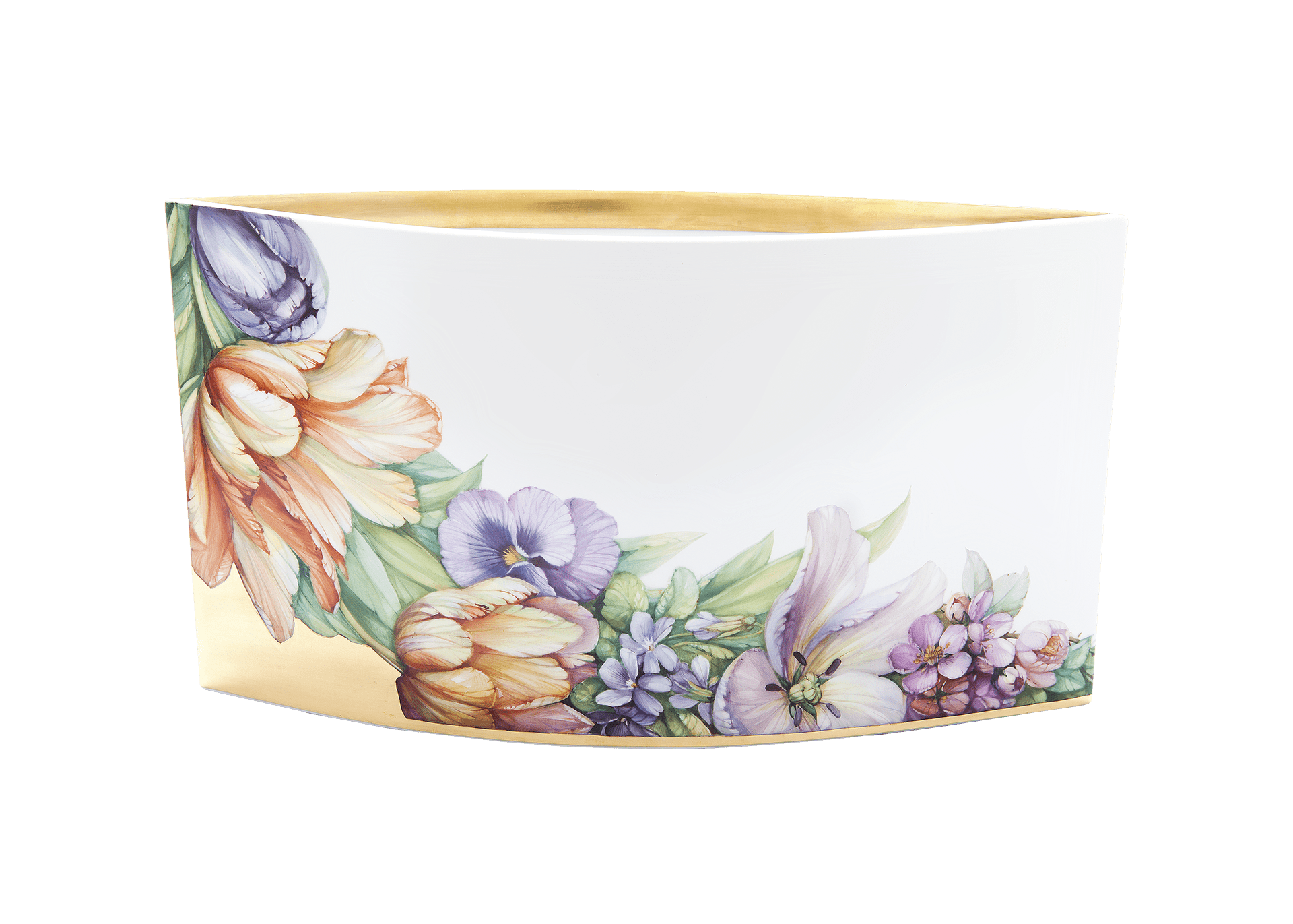 Faltvase, Blumenmalerei nach Monika Zeinar, H 16 cm | Meissen Limitierte Meisterwerke 207884 - 54959 - Meissen Weimar