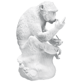 Figur Affe mit Schnupftabakdose, Weiß, H 49 cm | Meissen Exklusiv-Kollektion