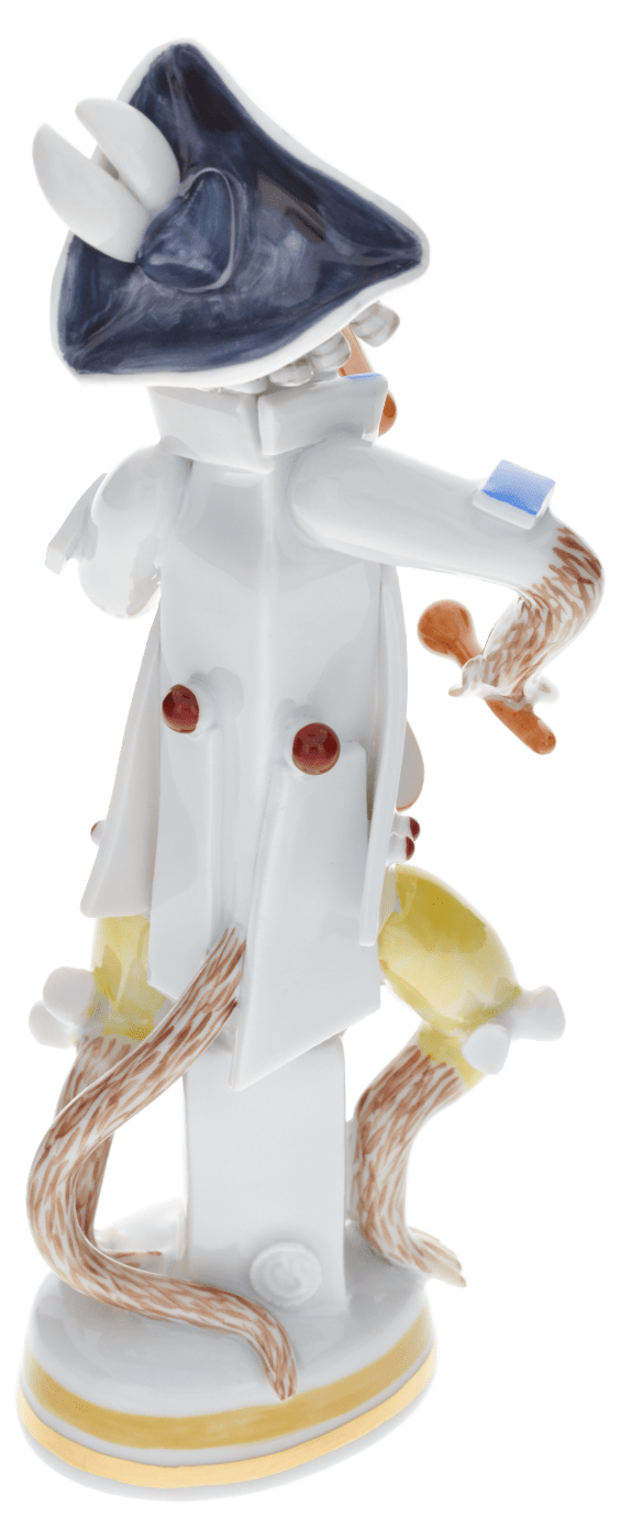 Figur Affe mit Trommel, H 11,5 cm | Meissen Figuren - Edition Affenkapelle 90a317 - 83329 - Meissen Weimar
