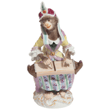 Figur Affe mit Zither, H 13,5 cm | Meissen Figuren-Edition Affenkapelle