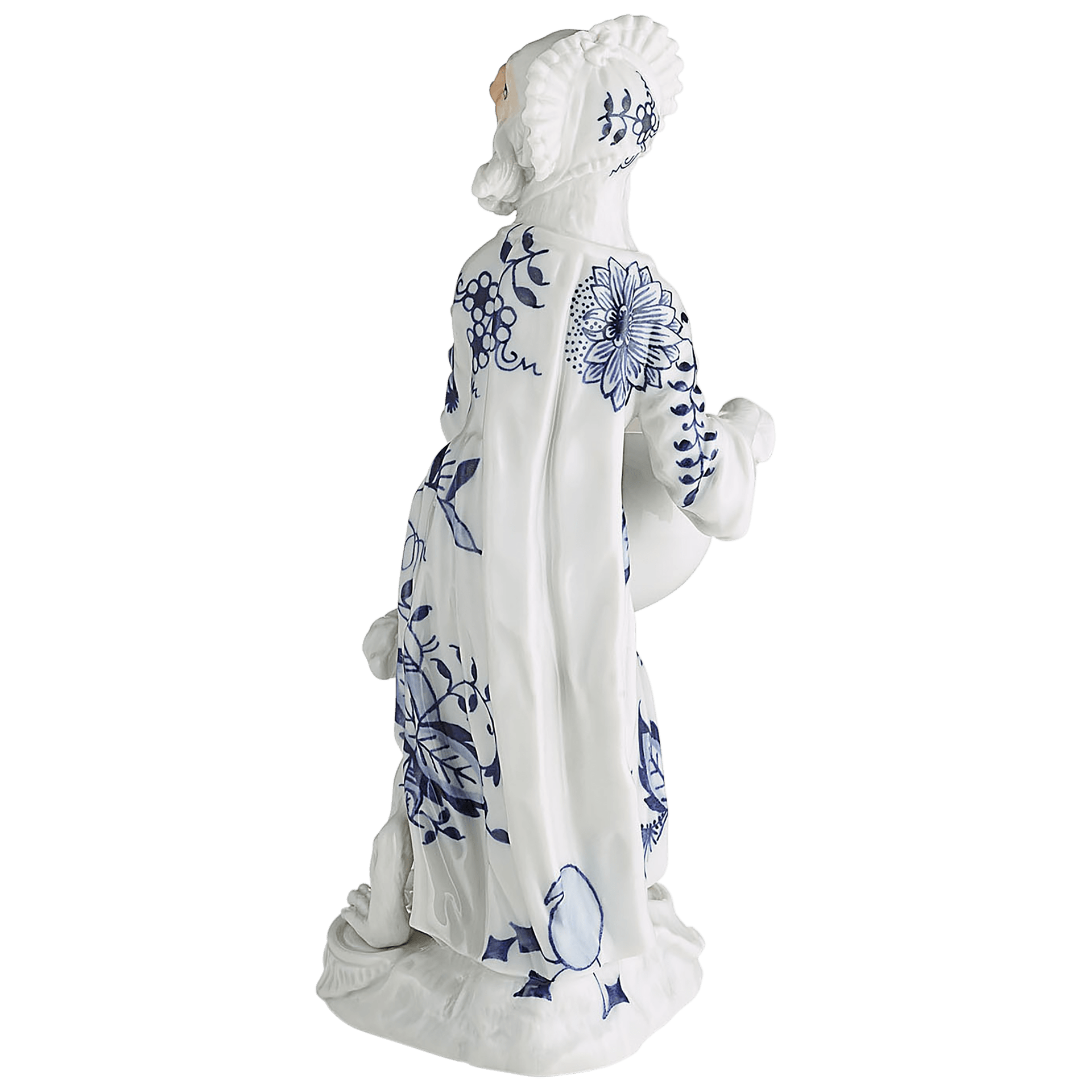 Figur, Affenkapelle Drehleierspieler, H 13,5 cm | Meissen Figuren - Edition Affenkapelle 91c116 - 60016 - Meissen Weimar