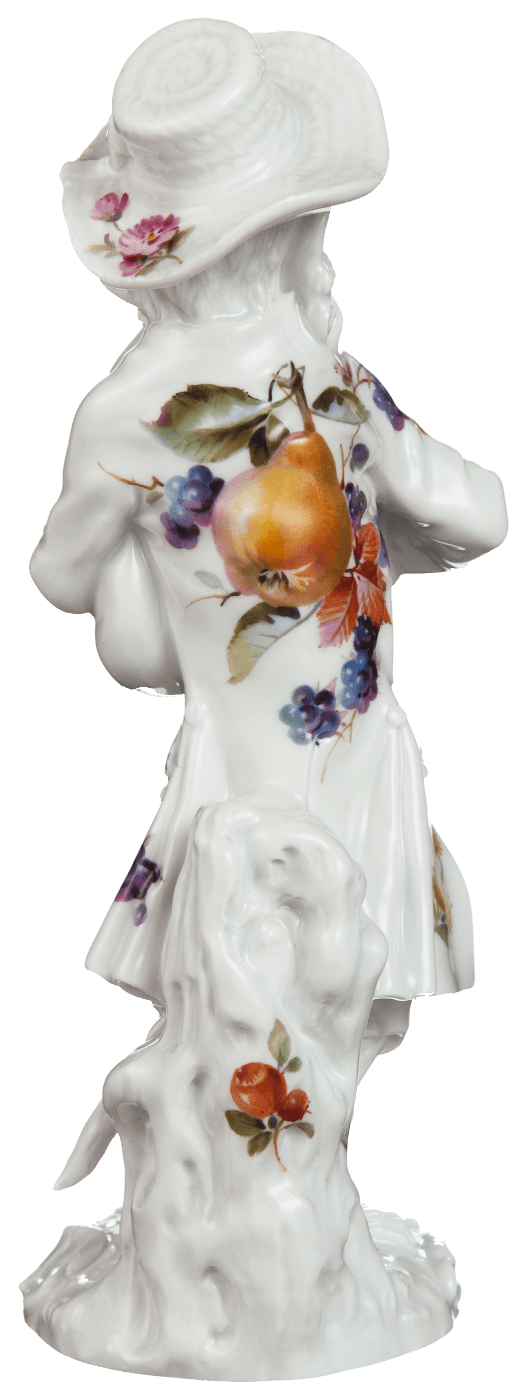 Figur, Affenkapelle Dudelsackpfeifer, H 14,5 cm | Meissen Figuren - Edition Affenkapelle 91c108 - 60008 - Meissen Weimar
