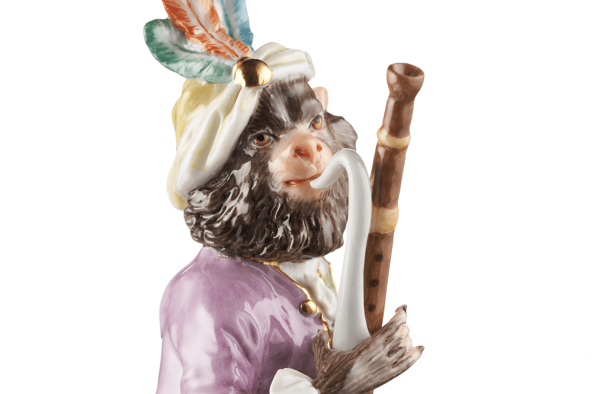 Figur Affenkapelle Fagottist, H 15 cm | Meissen Figuren - Edition Affenkapelle 90c300 - 60019 - Meissen Weimar