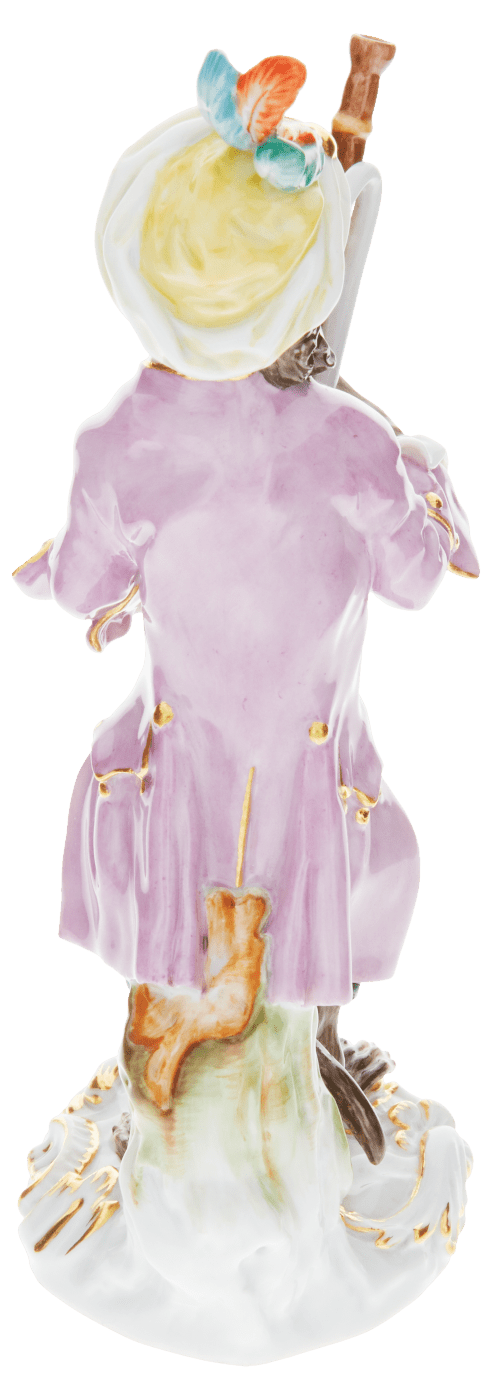 Figur Affenkapelle Fagottist, H 15 cm | Meissen Figuren - Edition Affenkapelle 90c300 - 60019 - Meissen Weimar