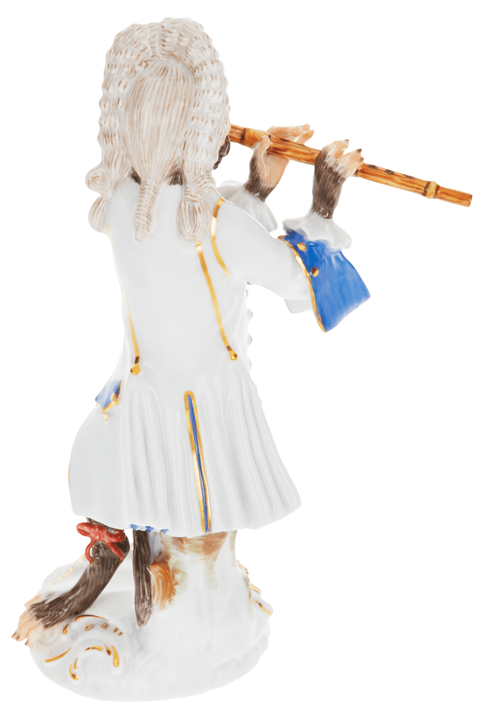 Figur Affenkapelle Flötist, H 15 cm | Meissen Figuren - Edition Affenkapelle 90c300 - 60011 - Meissen Weimar