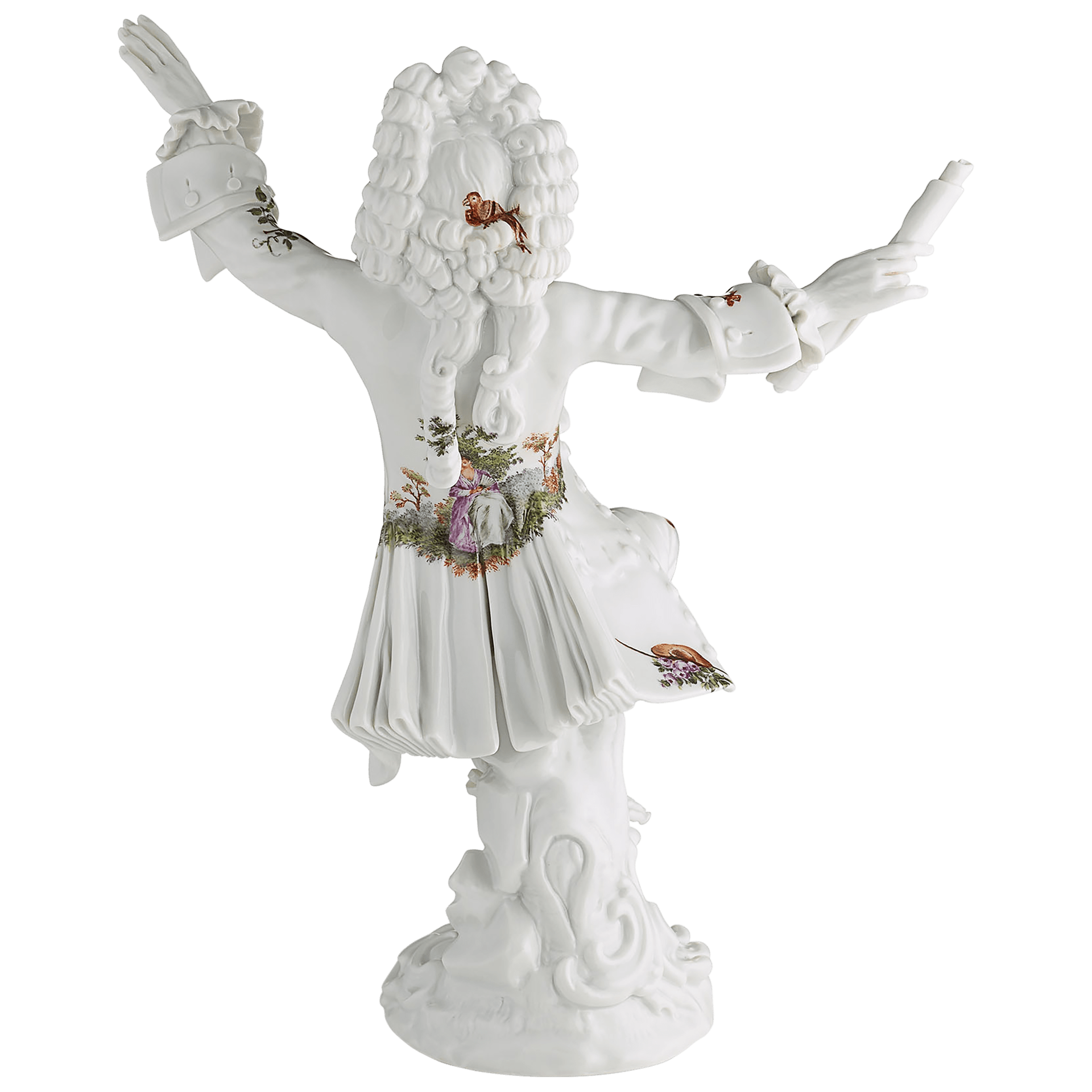 Figur Affenkapelle Kapellmeister, Bunt staffiert, H 17 cm | Meissen Figuren - Edition Affenkapelle 91c101 - 60001 - Meissen Weimar