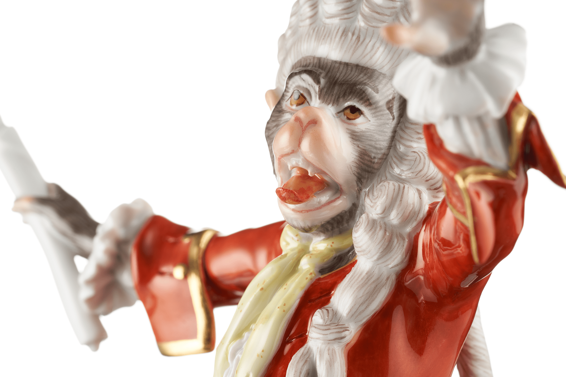 Figur Affenkapelle Kapellmeister, H 17 cm | Meissen Figuren - Edition Affenkapelle 90c300 - 60001 - Meissen Weimar