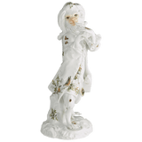 Figur Affenkapelle Klarinettist, Vogelmalerei mit Insekten, H 13,5 cm | Meissen Figuren-Edition Affenkapelle