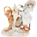 Figur Affenkapelle Klavierspieler, Höhe 13 cm | Meissen Figuren-Edition Affenkapelle