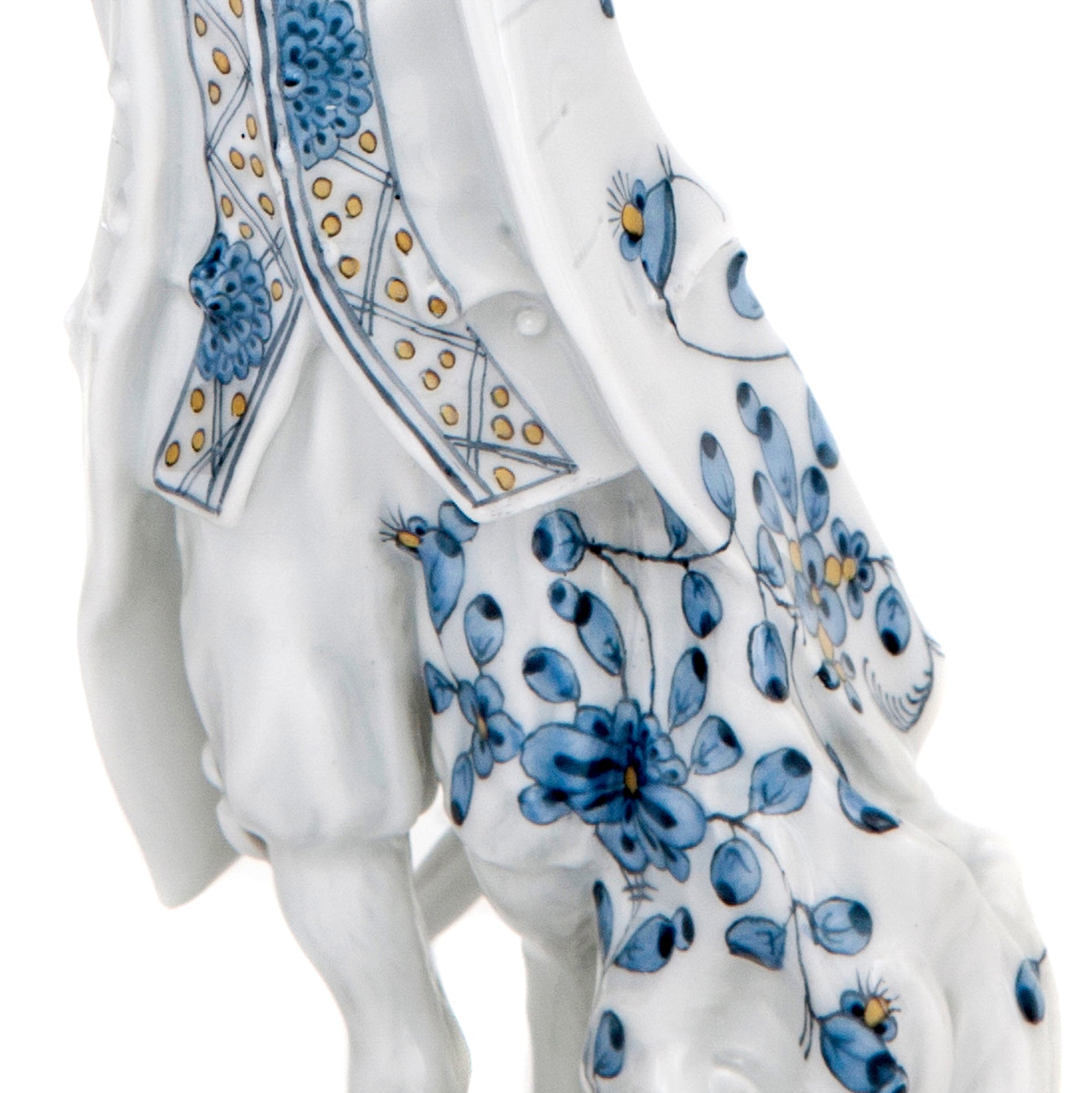 Figur Affenkapelle Paukenschläger, Indische Malerei, H 15 cm | Meissen Figuren - Edition Affenkapelle 91c112 - 60012 - Meissen Weimar