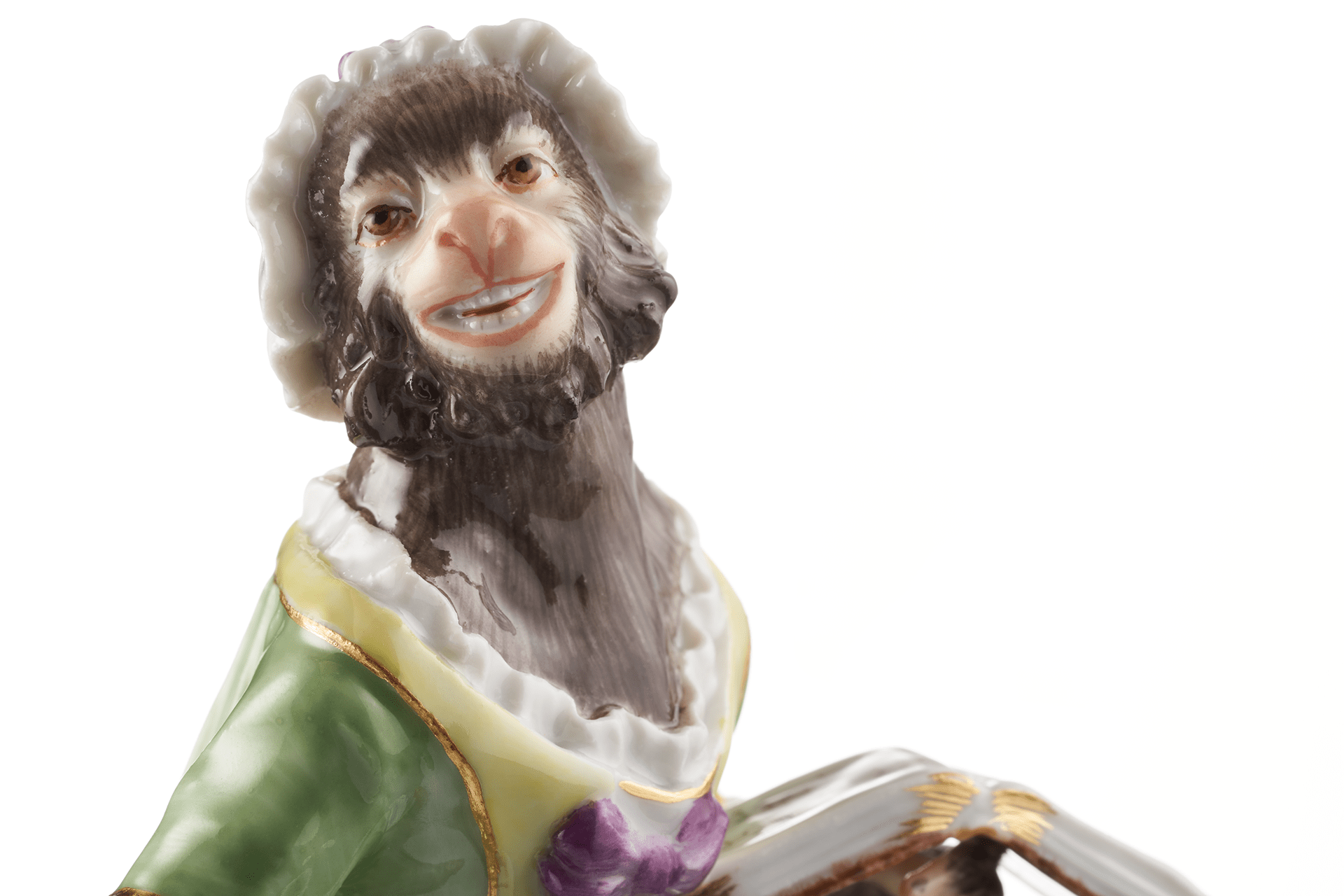 Figur Affenkapelle Sängerin, H 12,5 cm | Meissen Figuren - Edition Affenkapelle 90c300 - 60014 - Meissen Weimar