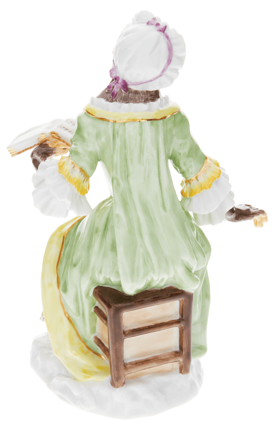 Figur Affenkapelle Sängerin, H 12,5 cm | Meissen Figuren - Edition Affenkapelle 90c300 - 60014 - Meissen Weimar