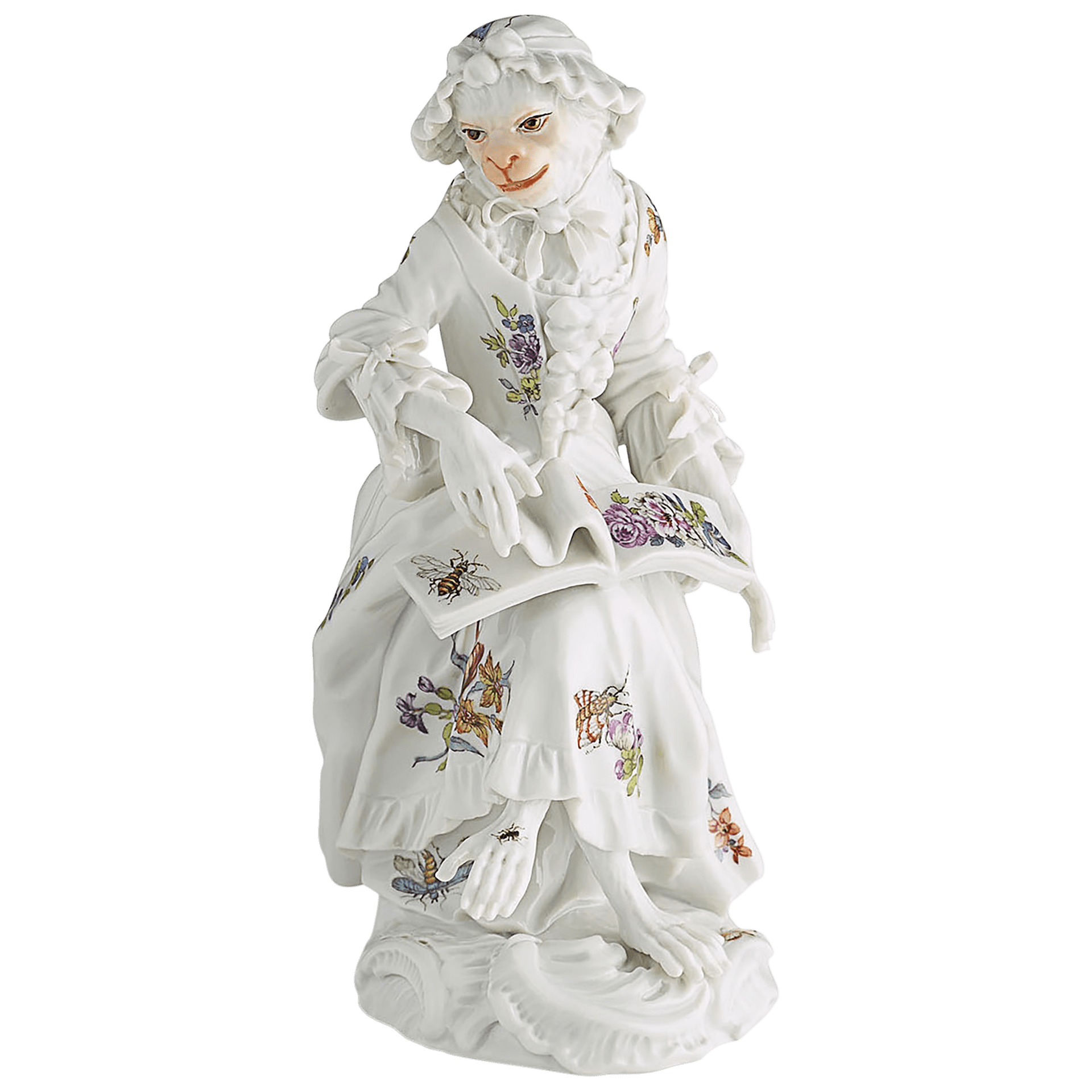 Figur Affenkapelle Sängerin, H 12,5 cm | Meissen Figuren - Edition Affenkapelle 91c110 - 60010 - Meissen Weimar