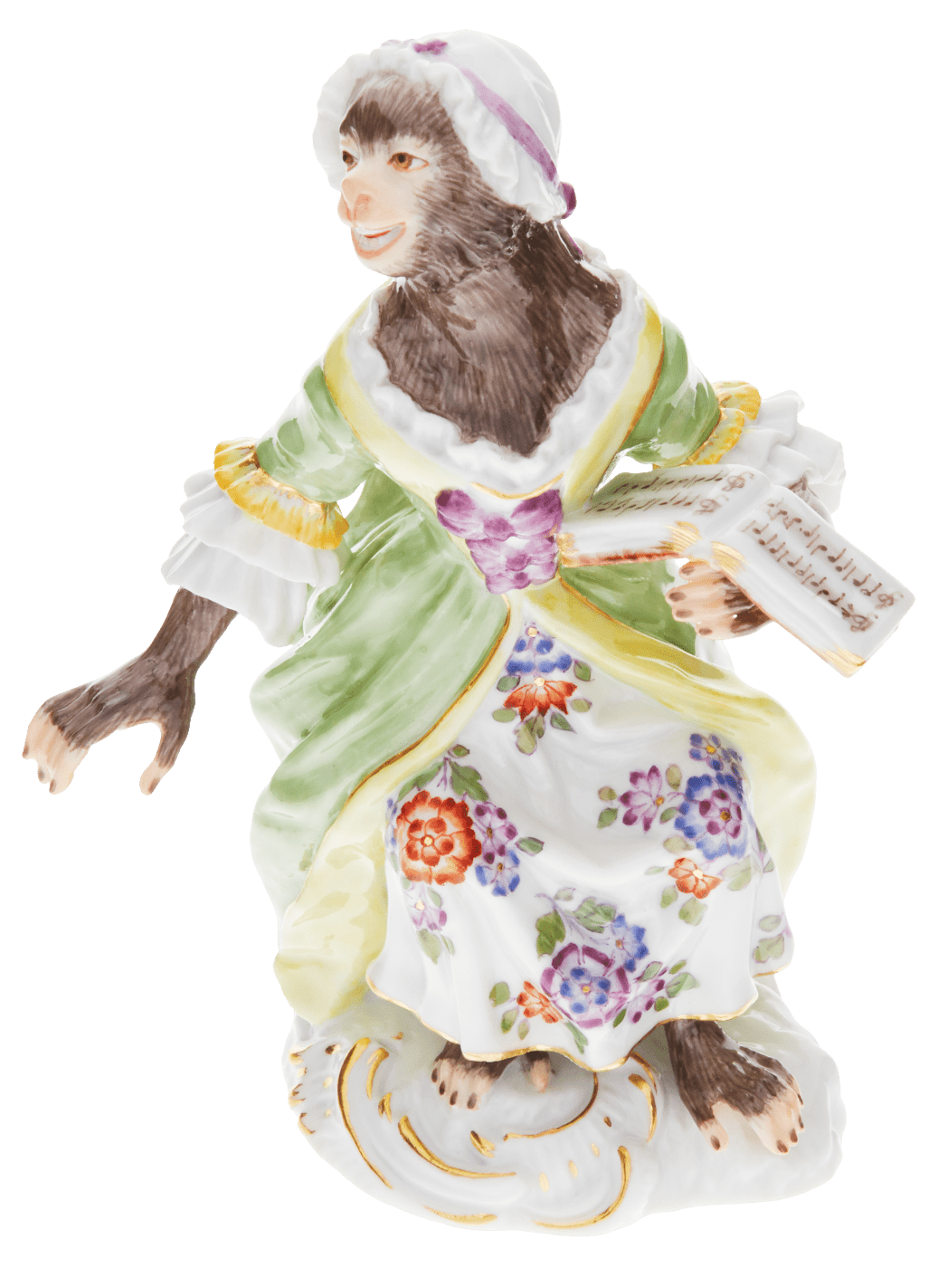 Figur Affenkapelle Sängerin, H 12,5 cm | Meissen Figuren - Edition Affenkapelle 90c300 - 60014 - Meissen Weimar