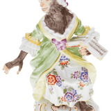 Figur Affenkapelle Sängerin, H 12,5 cm | Meissen Figuren-Edition Affenkapelle