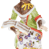 Figur Affenkapelle Sängerin, Höhe 12,5 cm | Meissen Figuren-Edition Affenkapelle