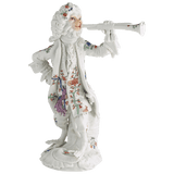 Figur Affenkapelle Trompeter, Alter reicher gelber Löwe, H 15 cm | Meissen Figuren-Edition Affenkapelle