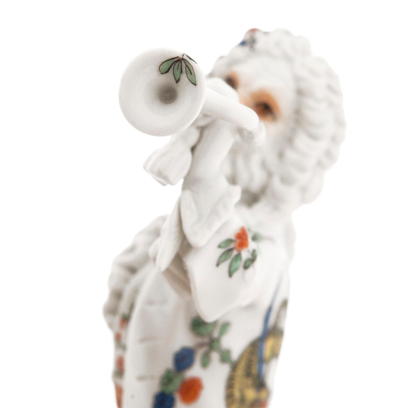 Figur Affenkapelle Trompeter, Alter reicher gelber Löwe, H 15 cm | Meissen Figuren - Edition Affenkapelle 91c105 - 60005 - Meissen Weimar