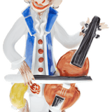 Figur Affenmusiker Bassgeige, H 11 cm | Meissen Figuren-Edition Affenkapelle