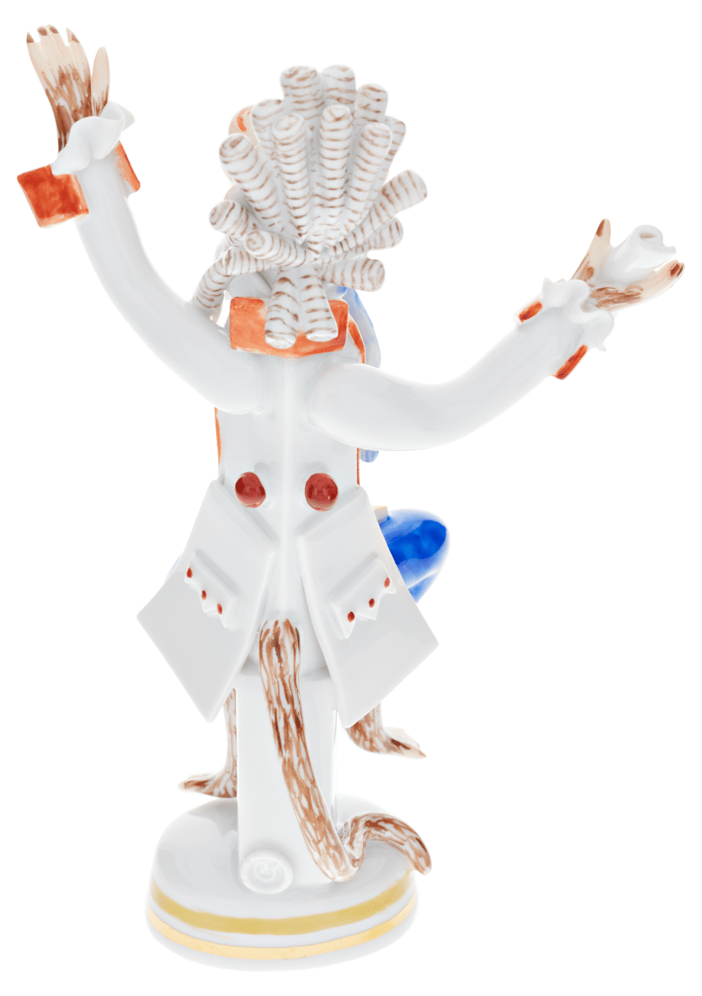 Figur Affenmusiker Dirigent, handbemalt, H 12,5 cm | Meissen Figuren Individuell 90a317 - 83320 - Meissen Weimar