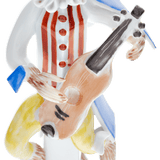 Figur Affenmusiker Gitarre, handbemalt, H 11 cm | Meissen Figuren-Edition Affenkapelle